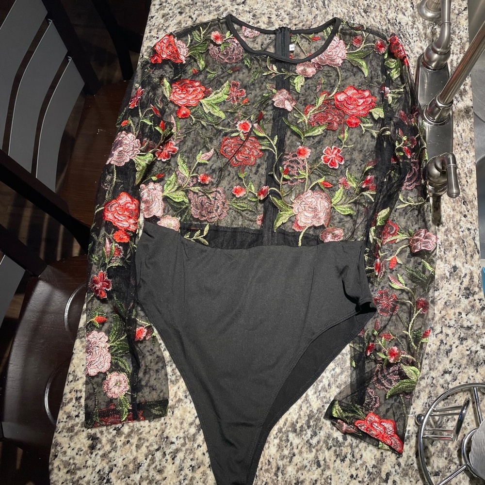 Medium, sheer bodysuit (never worn)